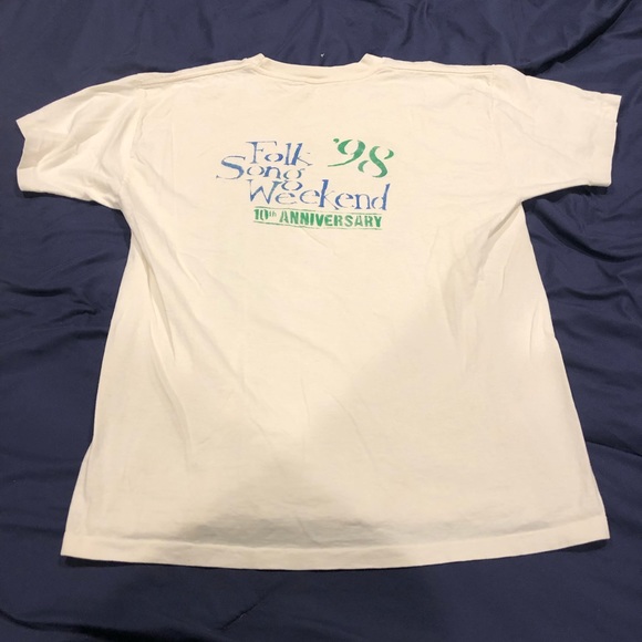 Vintage Single Stitch Tshirt Journeys End Farm Camp Folk Song Weekend 1998 90s - Picture 6 of 8